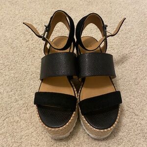 Platform Black Sandals